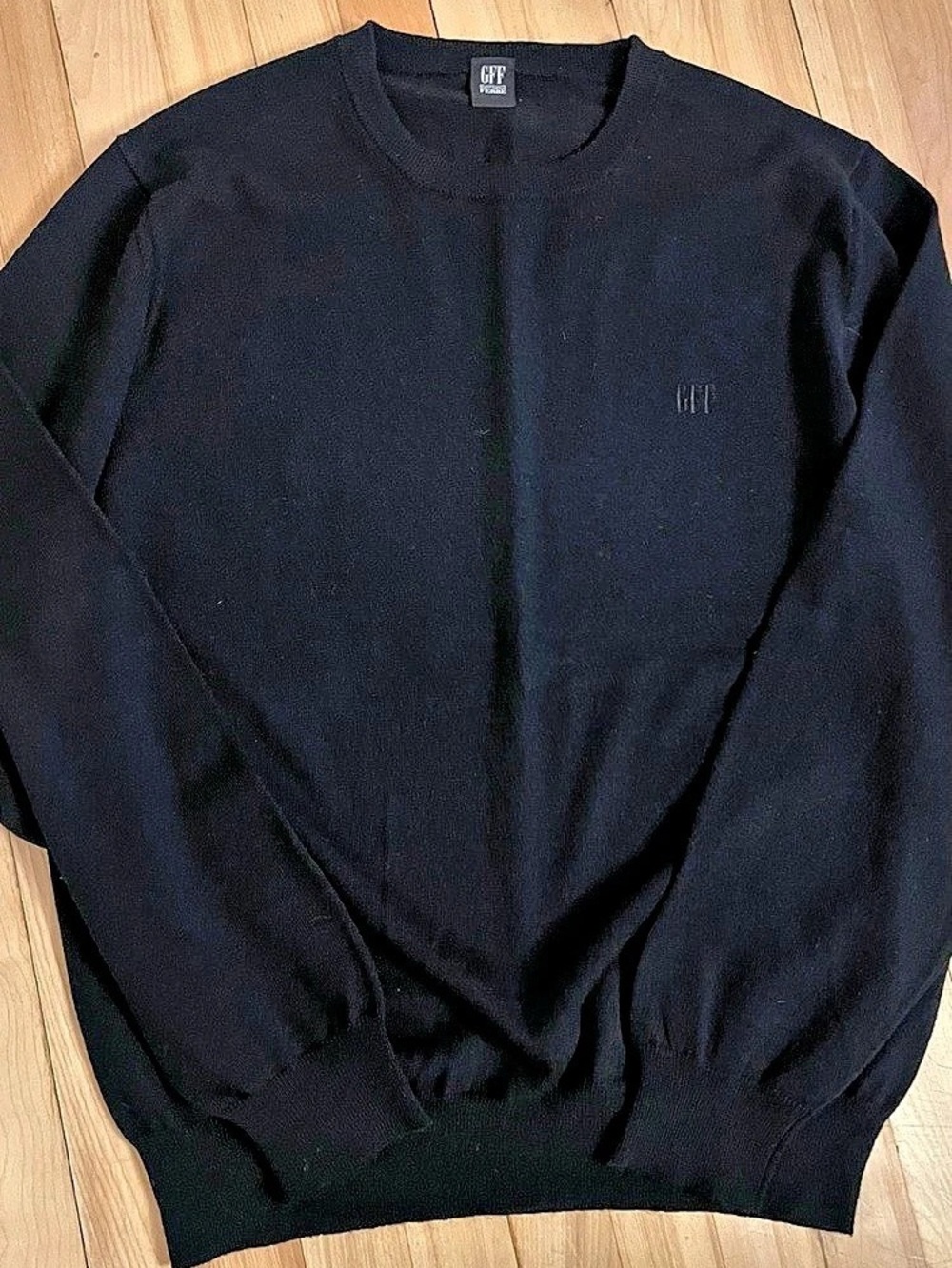 GFF Gianfranco Ferre Men's Merino Wool Crewneck XL Black Like New